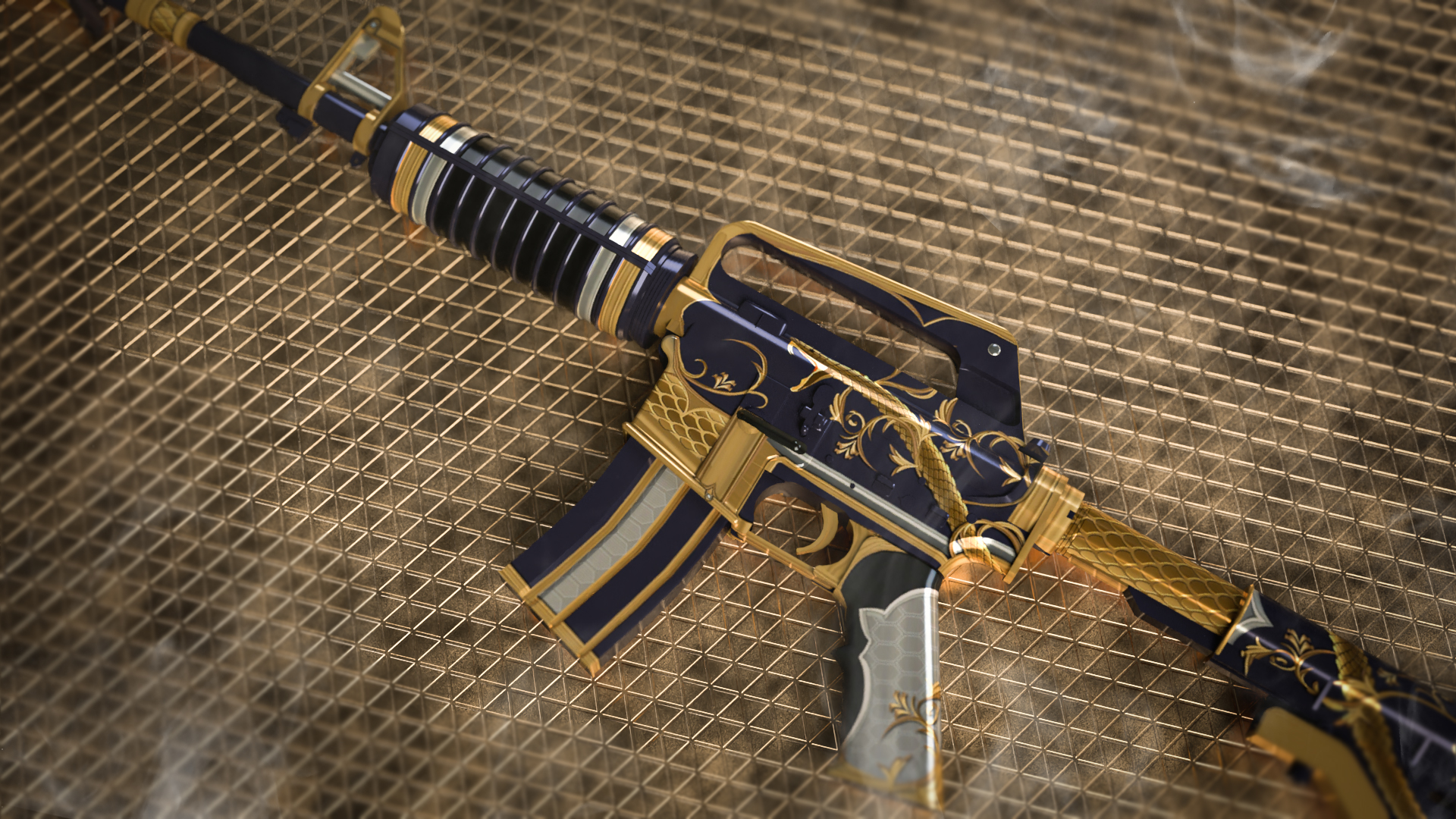 csgo皮肤鉴赏m4a1金蛇缠绕