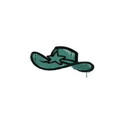 封装的涂鸦 | 警帽 (暗绿)