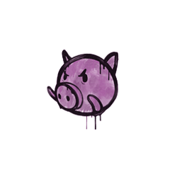 封装的涂鸦 | 猪 (丁香)
