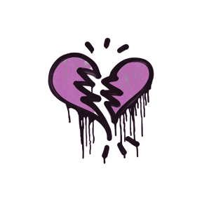 封装的涂鸦 | 心碎 (丁香)