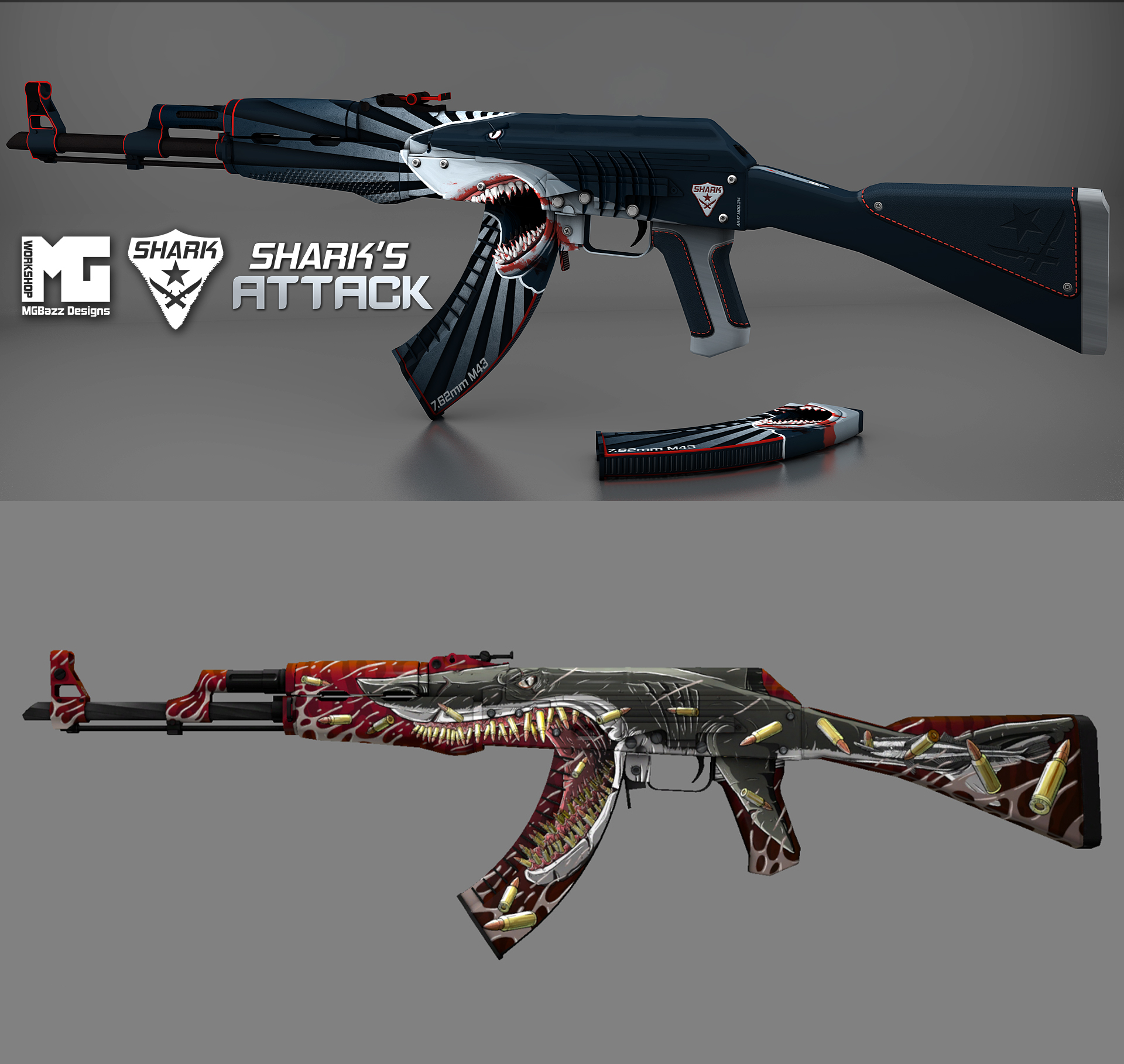 csgo创意工坊优秀饰品——ak47 | 武装到牙齿