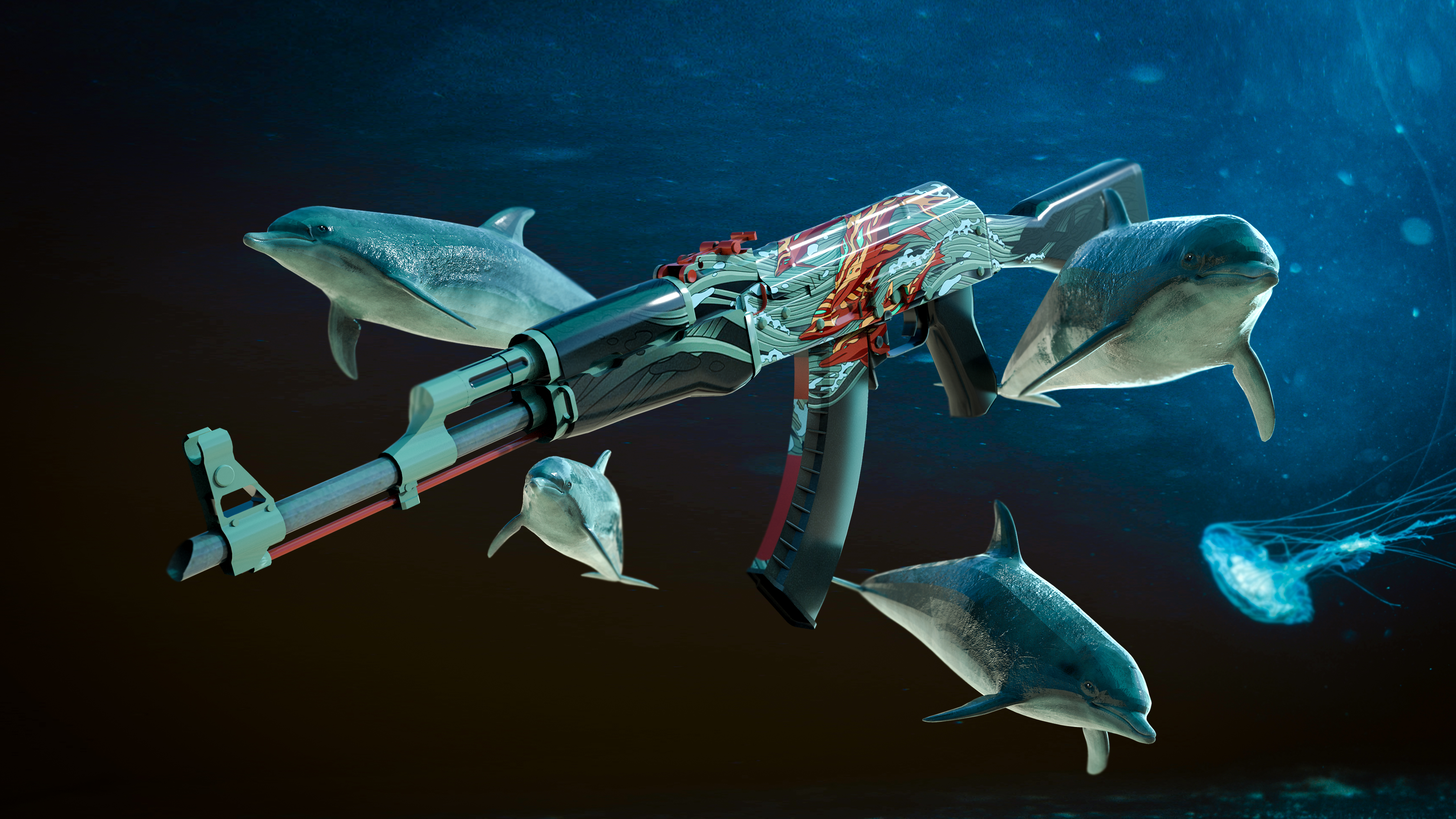 每日皮肤鉴赏ak47深海复仇