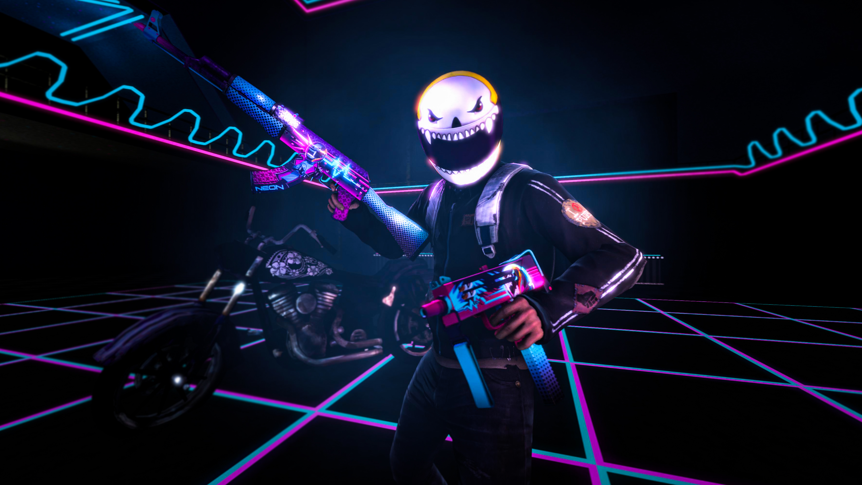 皮肤鉴赏霓虹骑士系列皮肤下