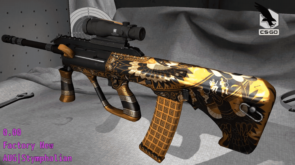 csgo皮肤鉴赏aug湖怪鸟