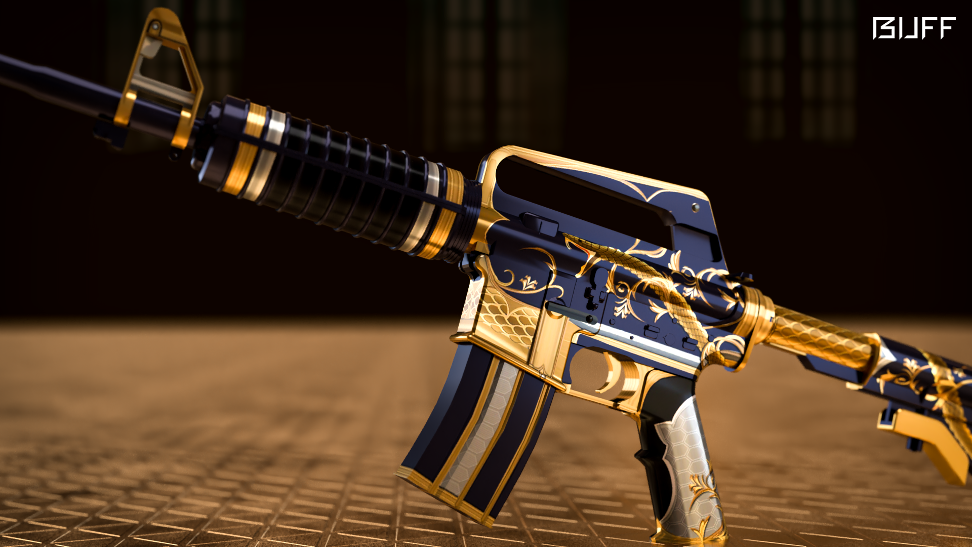 csgo皮肤鉴赏m4a1金蛇缠绕