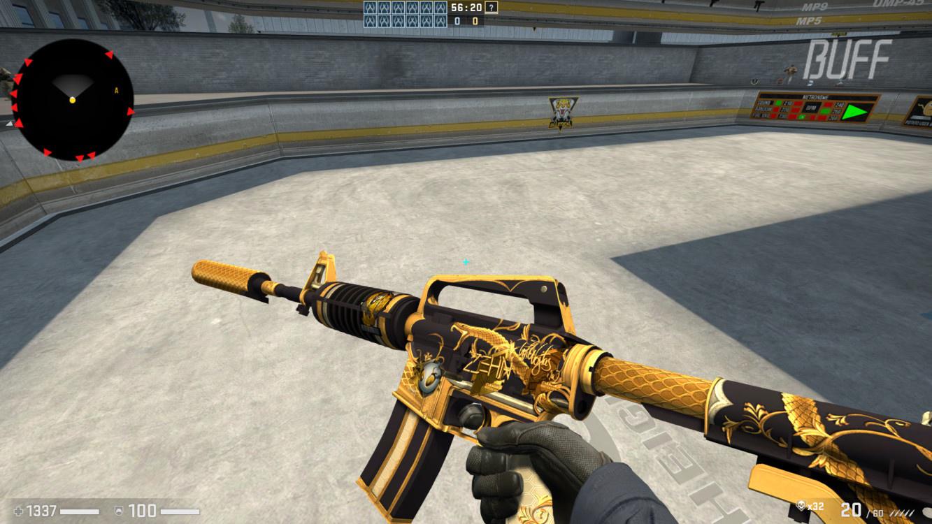 csgo皮肤鉴赏m4a1金蛇缠绕