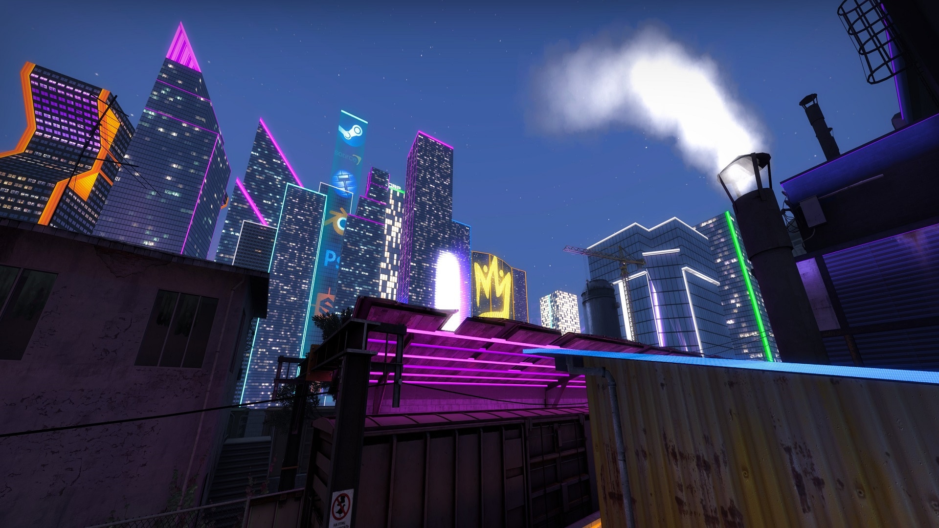 创意工坊推荐有着浓浓赛博朋克风的2077系列地图