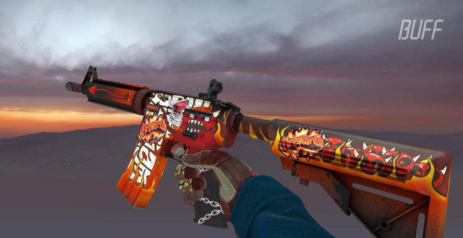 csgo皮肤鉴赏m4a4地狱烈焰