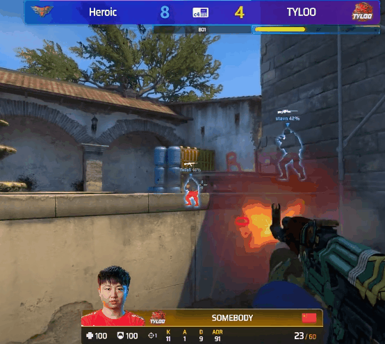 PGL Major赛事前瞻： TYLOO首轮不敌Heroic， TYLOO Heroic somebody 1v2双杀