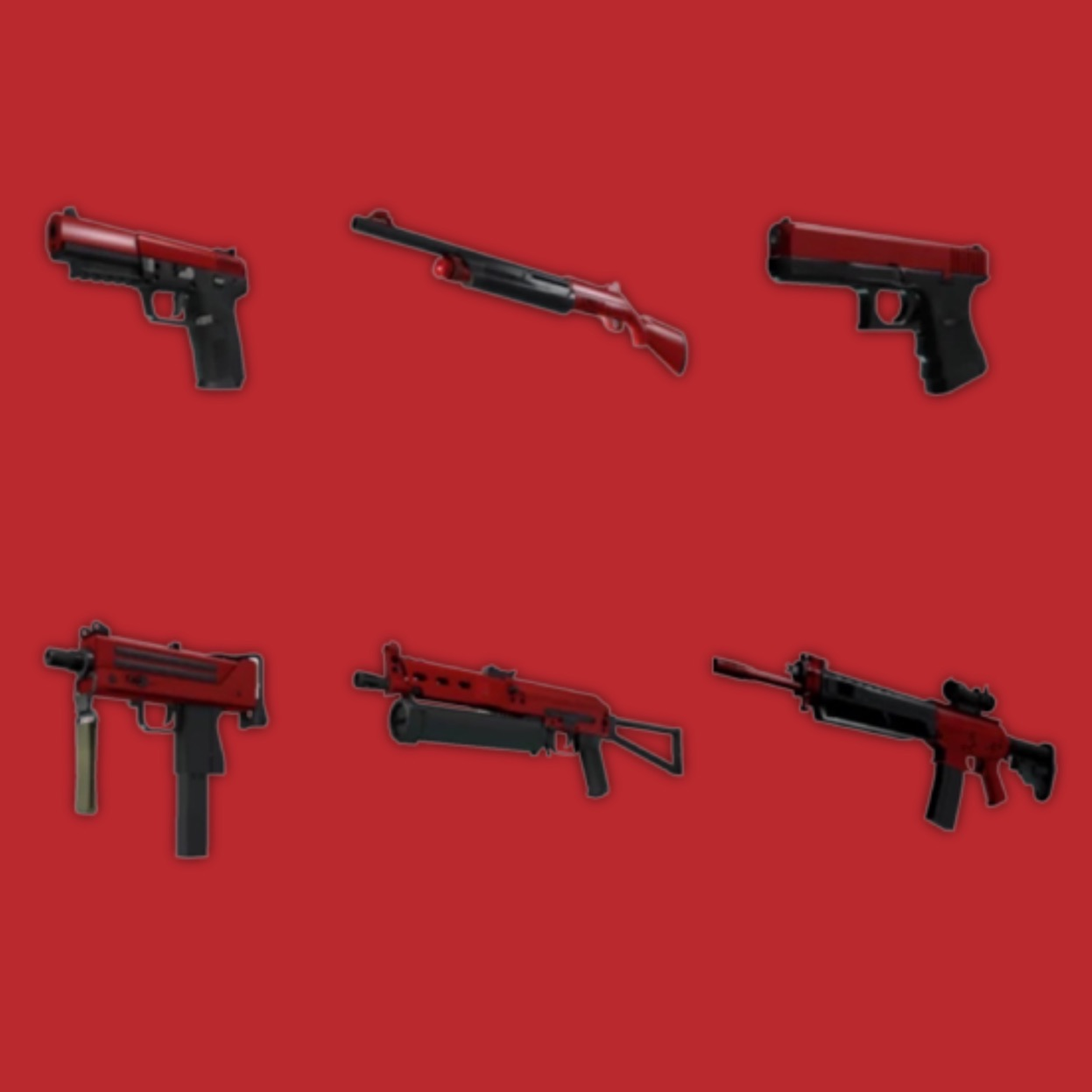简约不简单,csgo黑红色系皮肤搭配